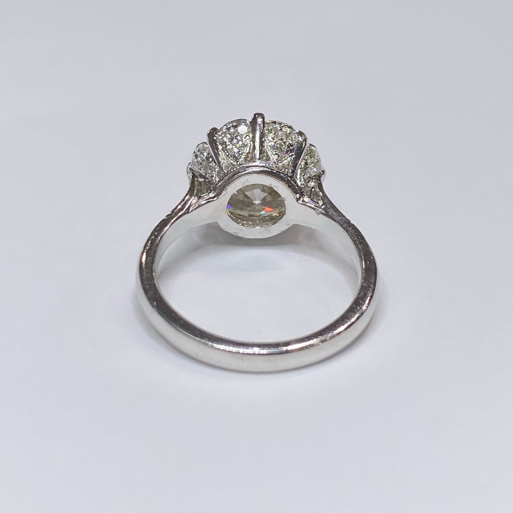 Vintage 3.64ct European Cut Diamond Ring