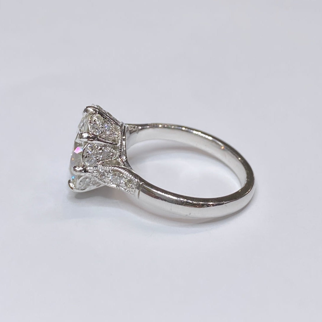 Vintage 3.64ct European Cut Diamond Ring