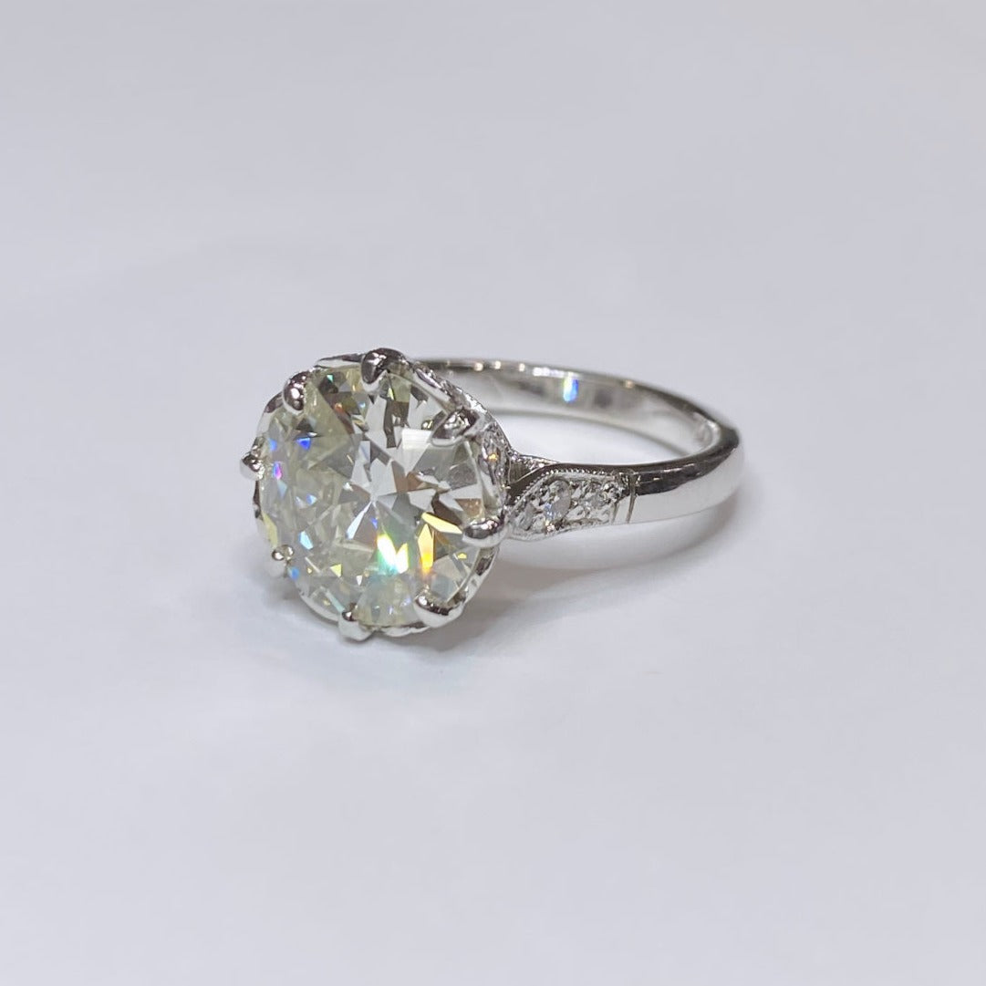 Vintage 3.64ct European Cut Diamond Ring