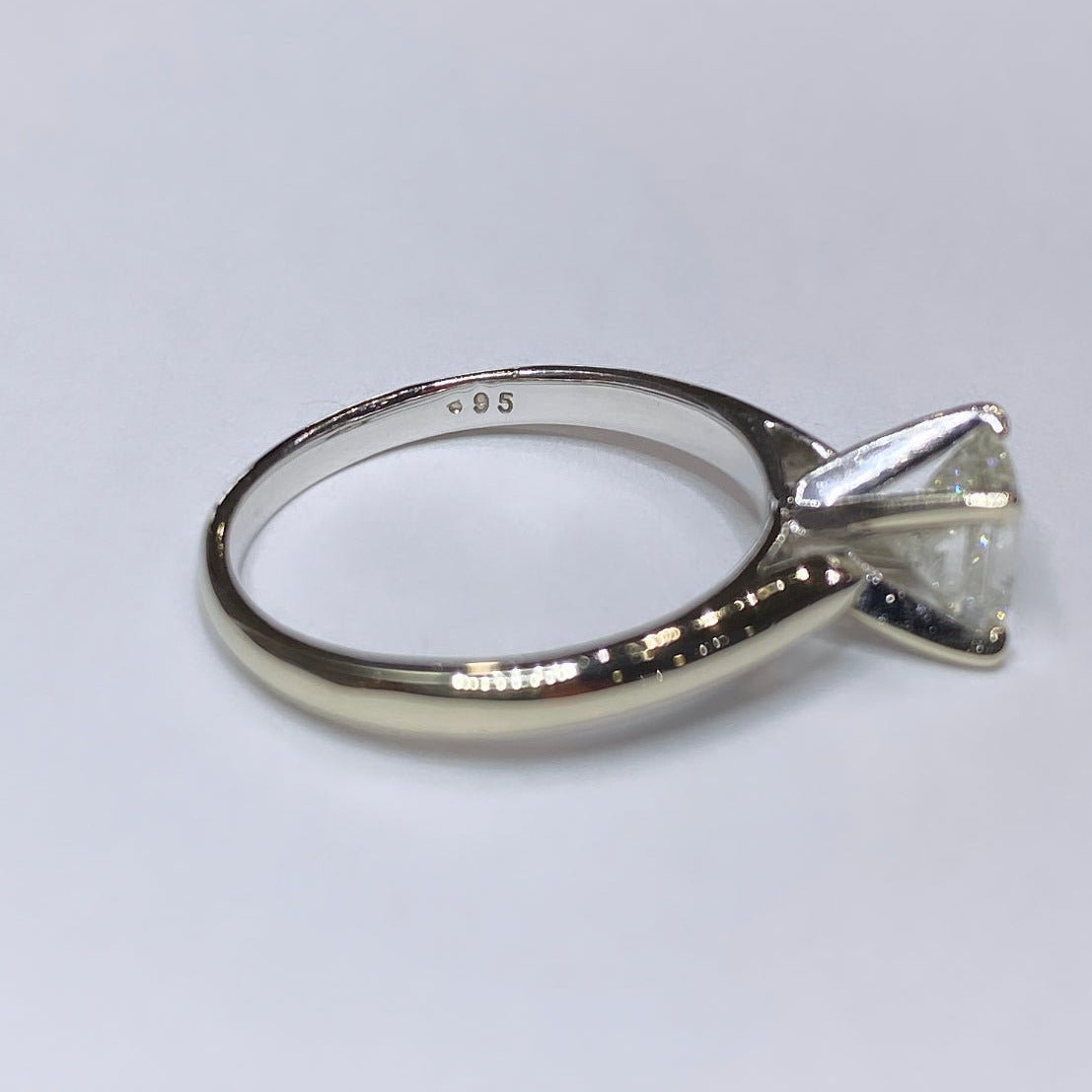 1ct Princess Cut Solitaire Ring 14k