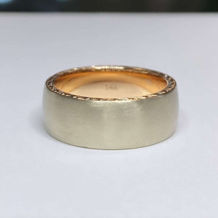 14k Gents Two-tone Wedding Band