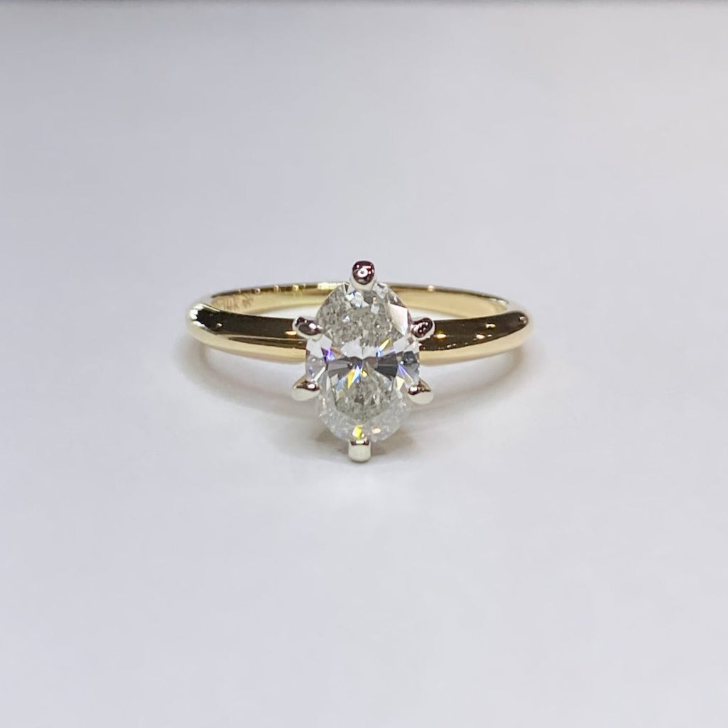 1ct Oval Shape Diamond Solitaire