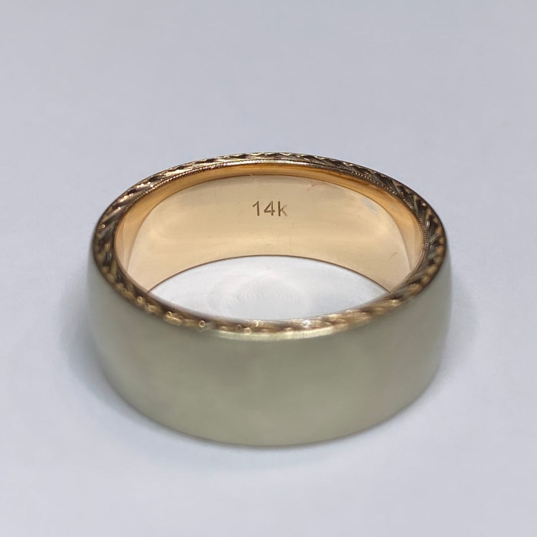 14k Gents Two-tone Wedding Band