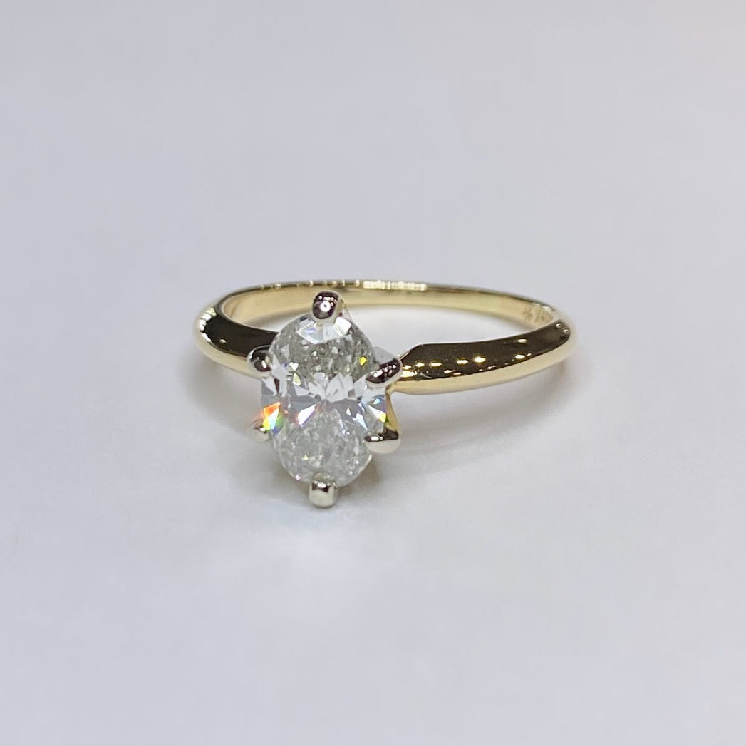 1ct Oval Shape Diamond Solitaire
