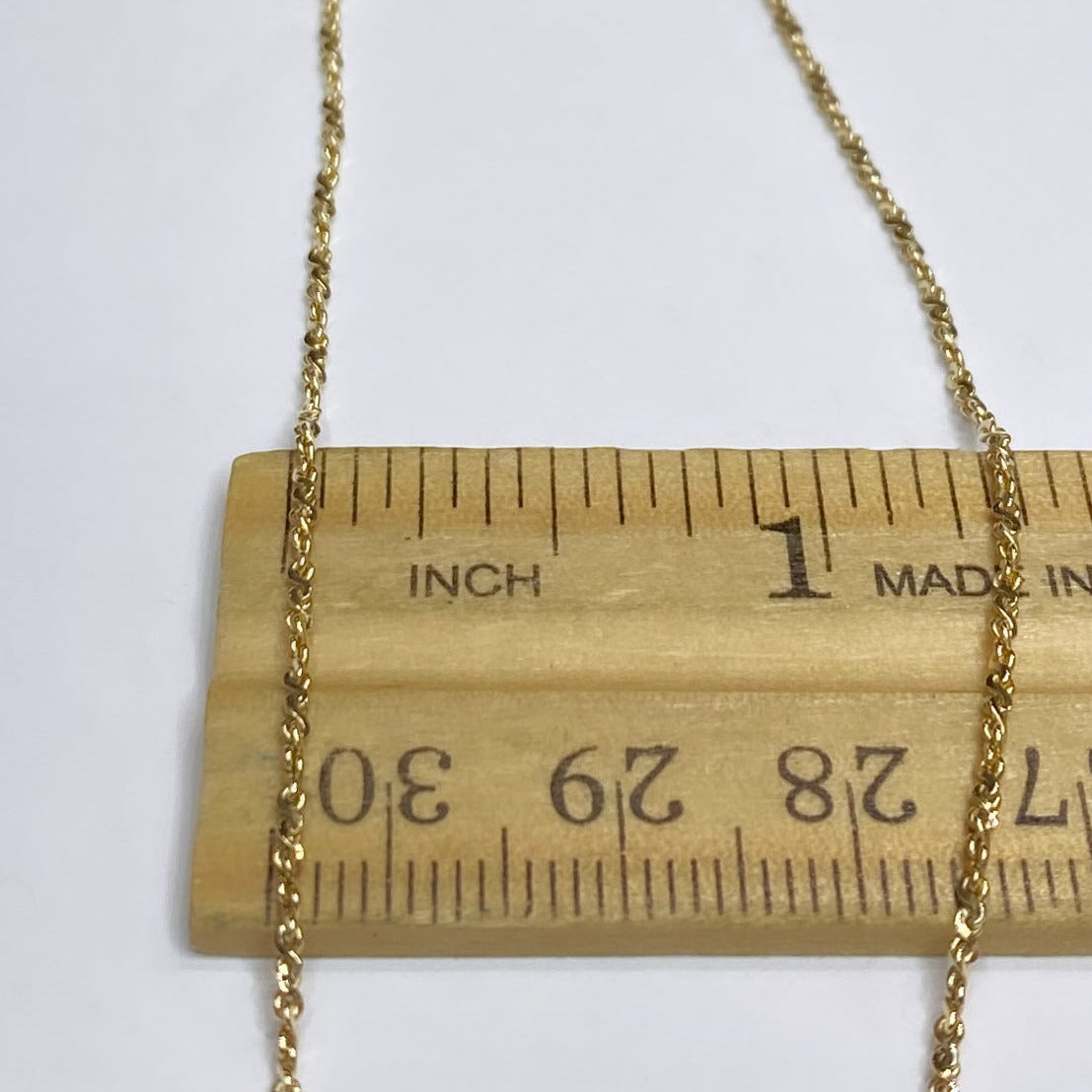 14k Thin Twisted Chain