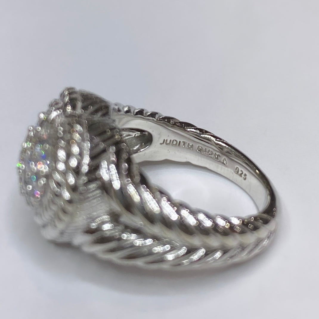 Judith Ripka Cluster Heart Ring 925
