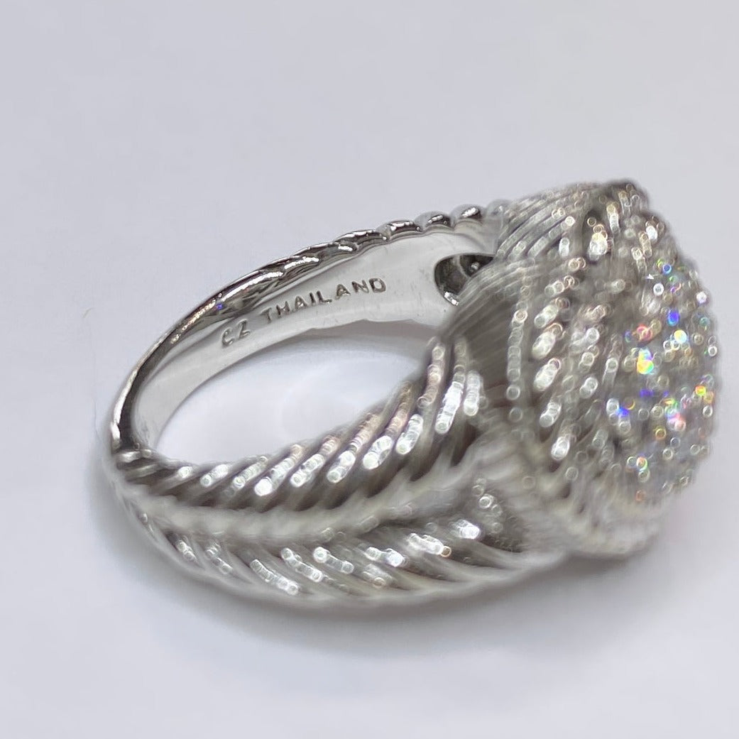 Judith Ripka Cluster Heart Ring 925