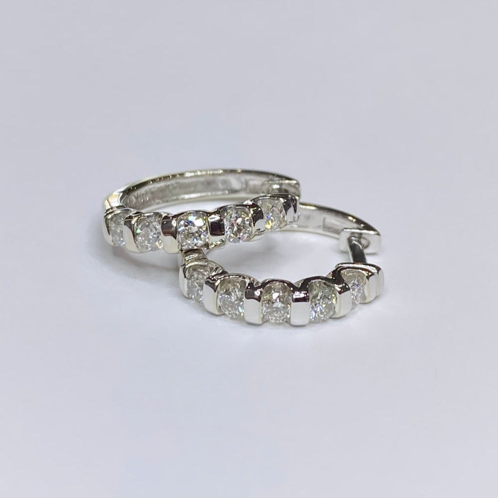 14k Tension-set Huggies
