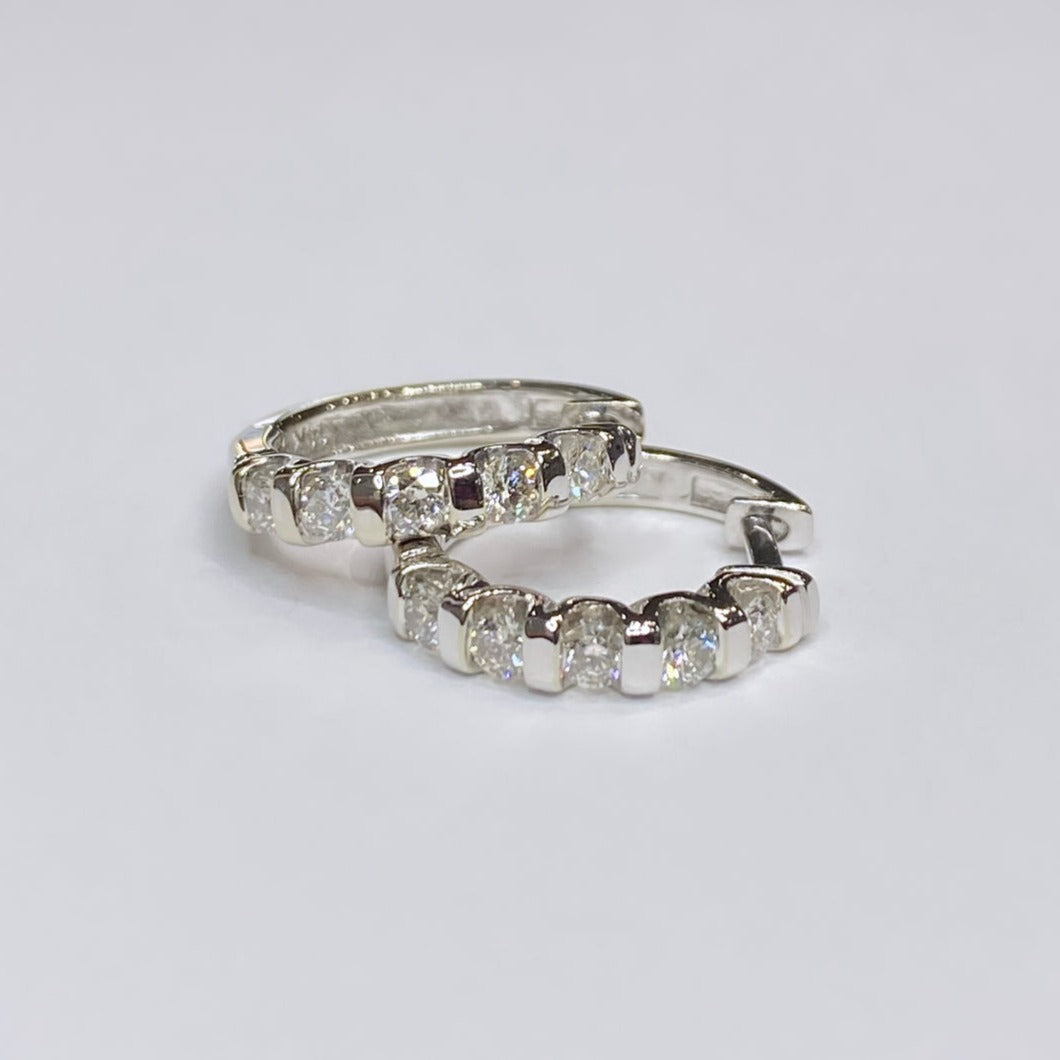 14k Tension-set Huggies
