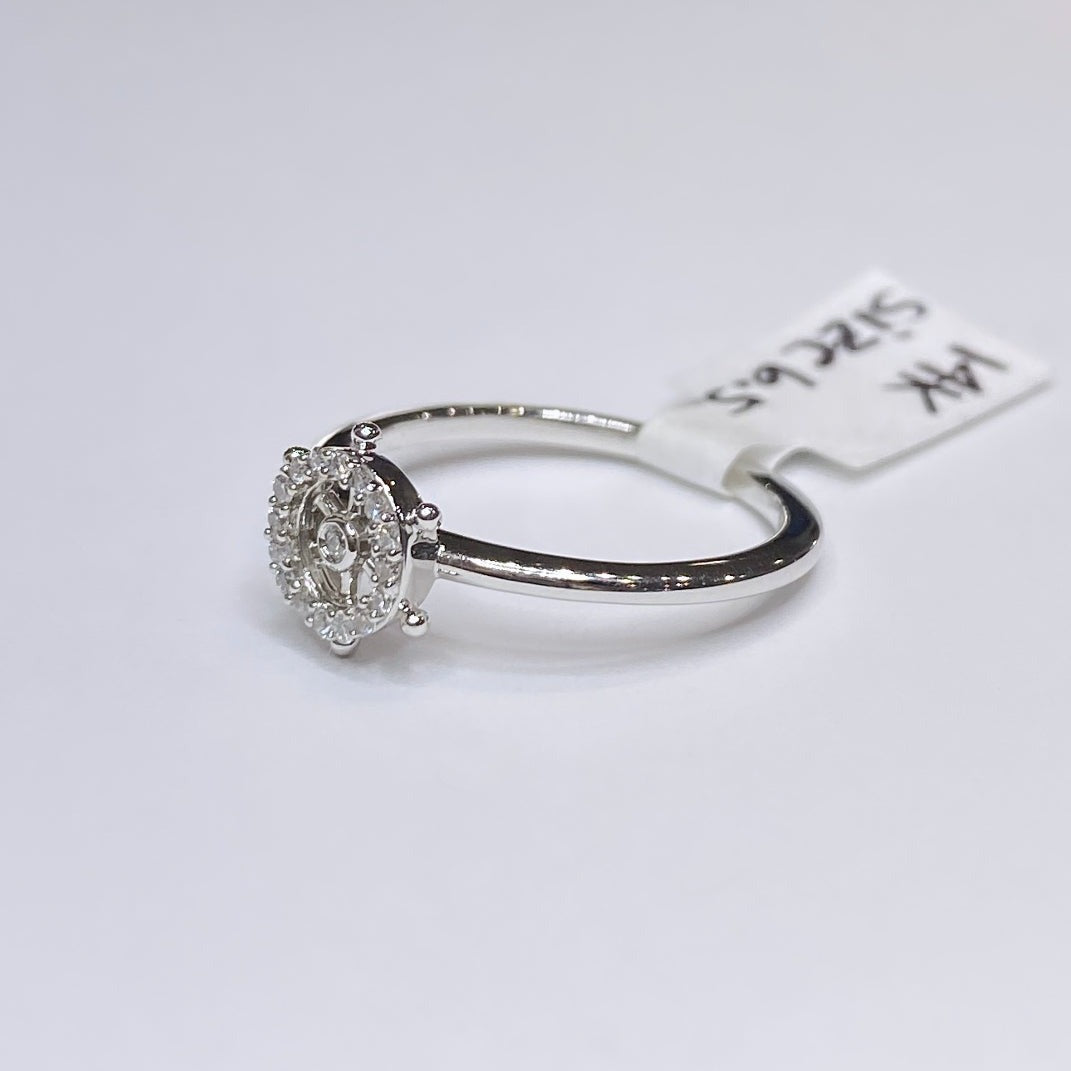 14k Diamond Ship Wheel Ring