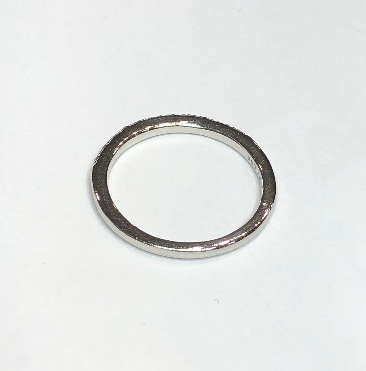 Palladium Thin Diamond Band