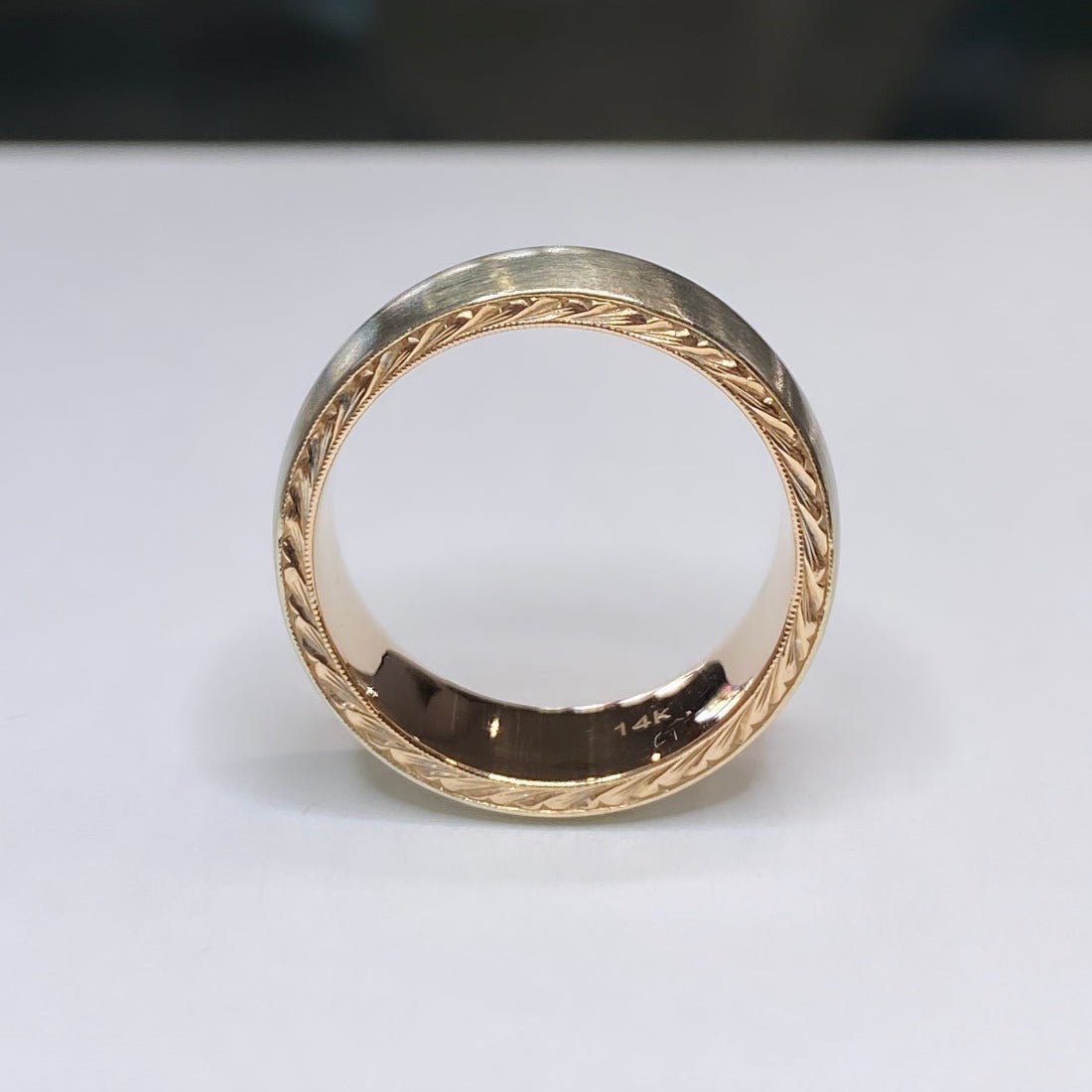 14k Gents Two-tone Wedding Band