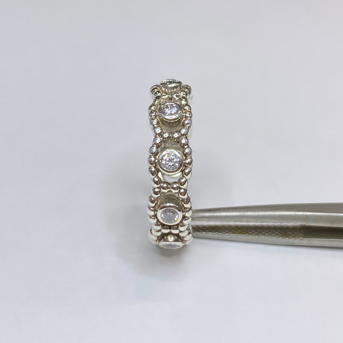 Pandora Beaded Eternity Band With CZ