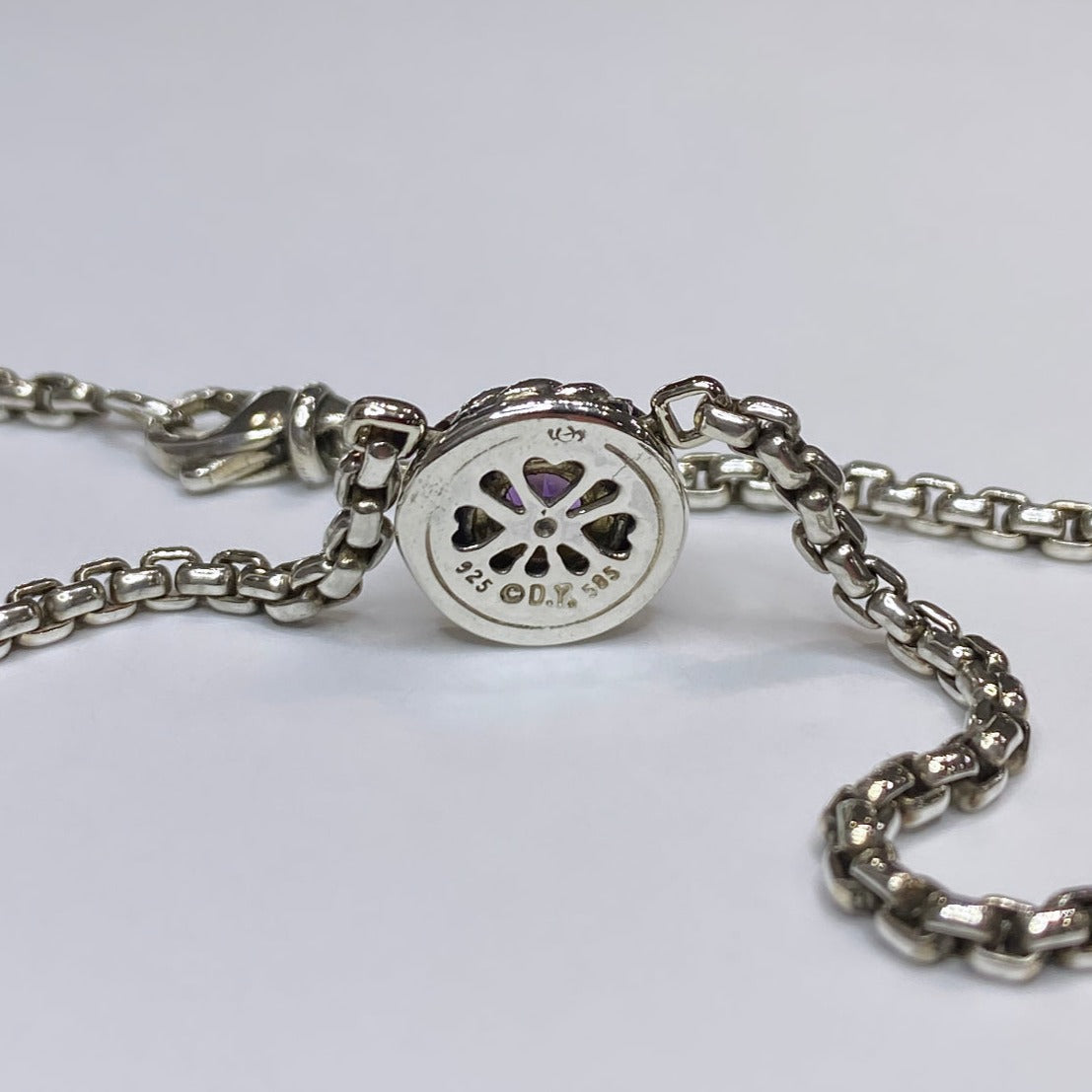 David Yurman 925/14k Amethyst Necklace