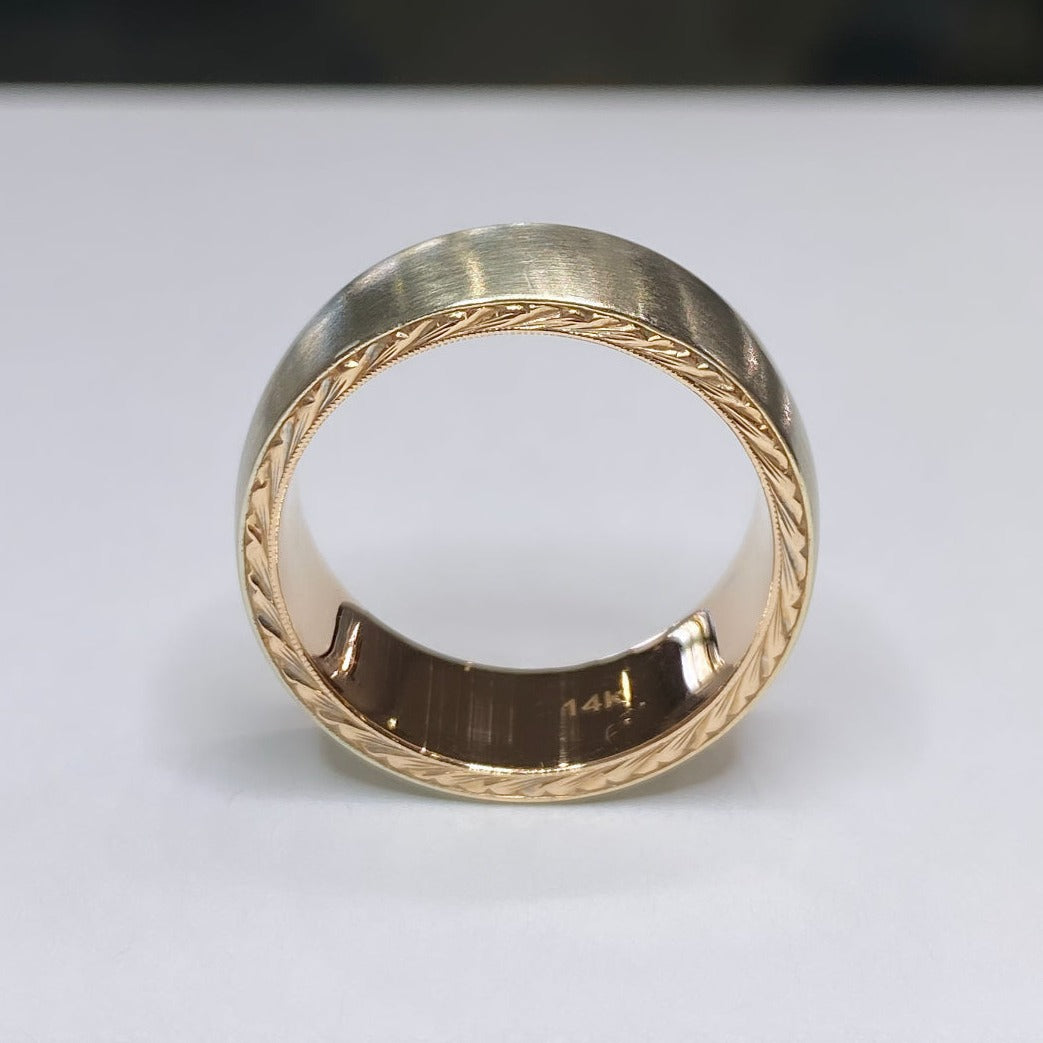 14k Gents Two-tone Wedding Band
