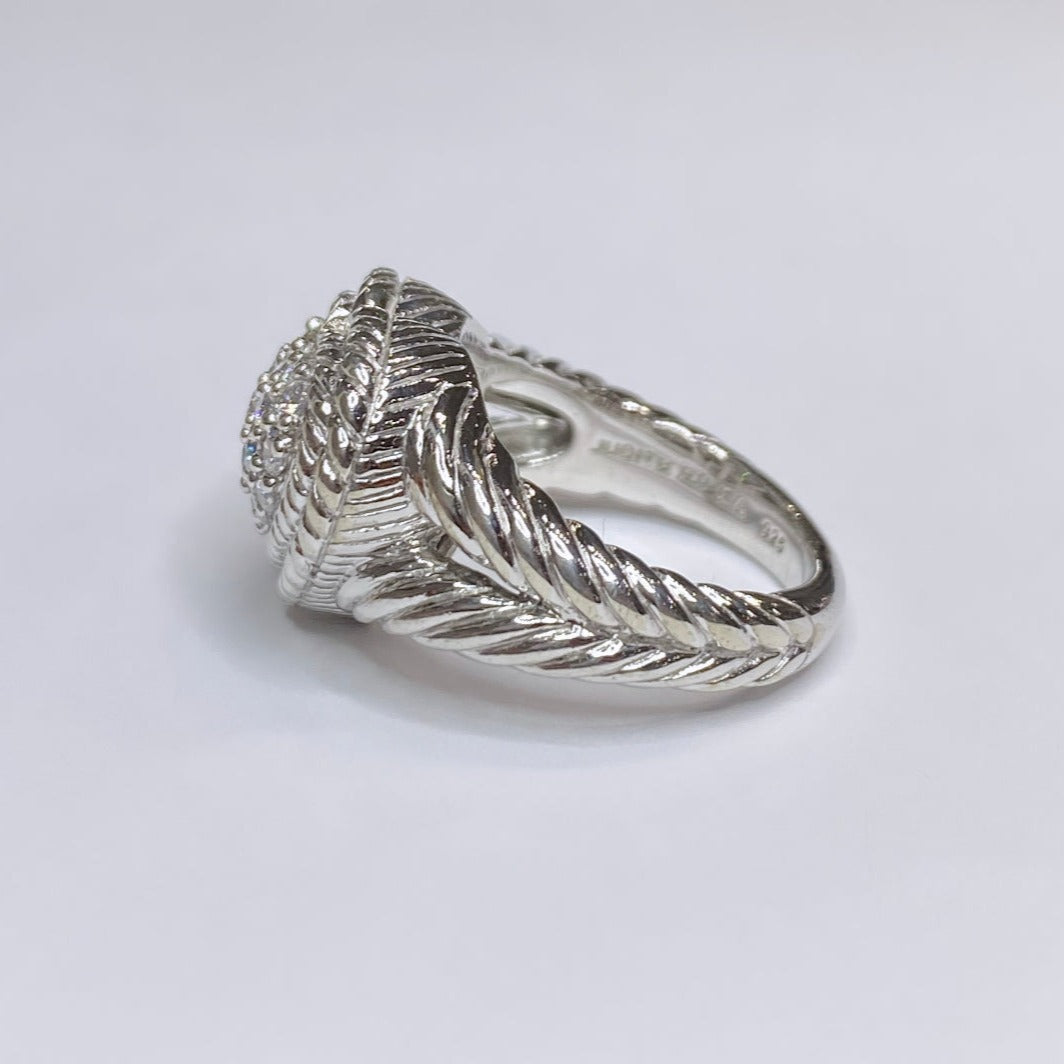 Judith Ripka Cluster Heart Ring 925