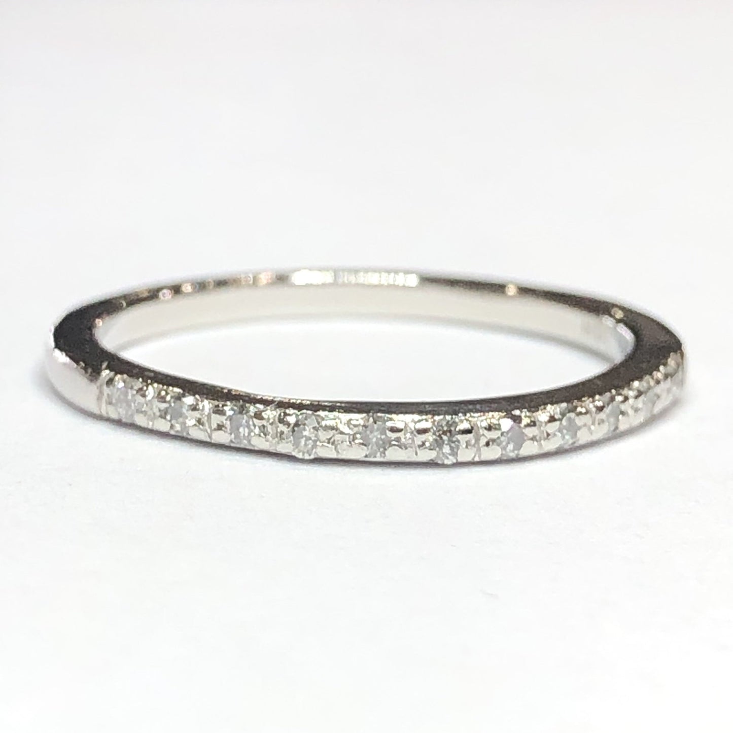 Palladium Thin Diamond Band