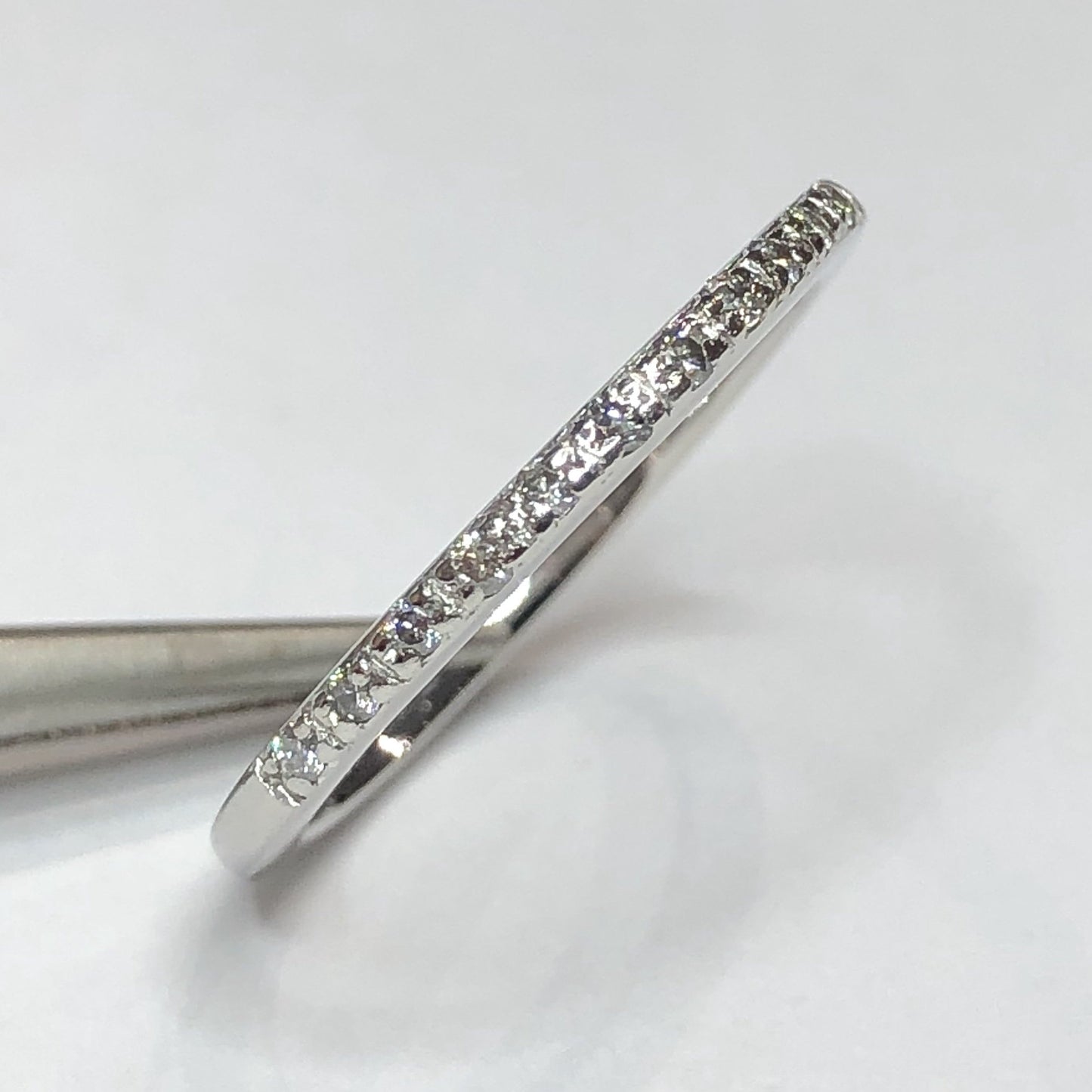 Palladium Thin Diamond Band