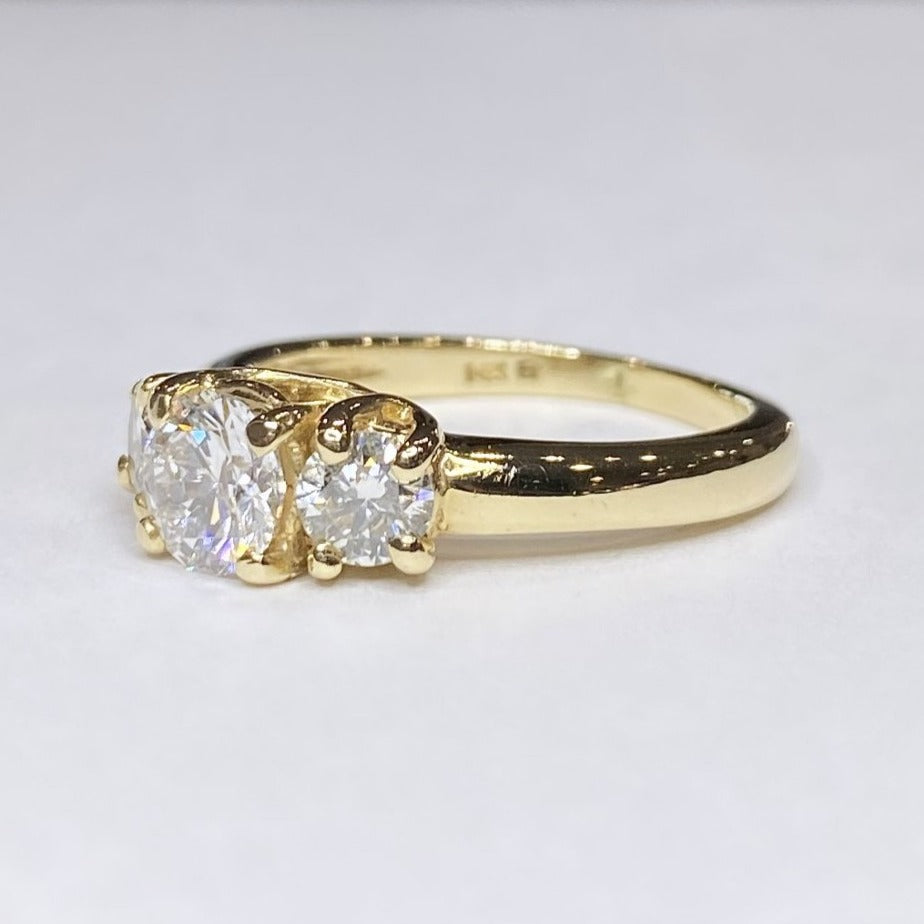 14k Three Stone Ring