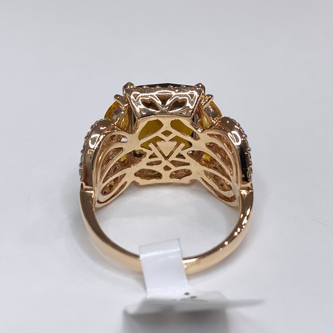 LeVian Caramel Quartz & Diamond Ring