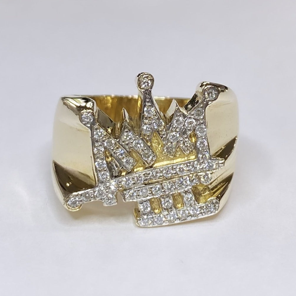 14k Diamond Crown Ring