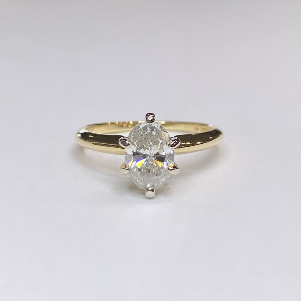 1ct Oval Shape Diamond Solitaire