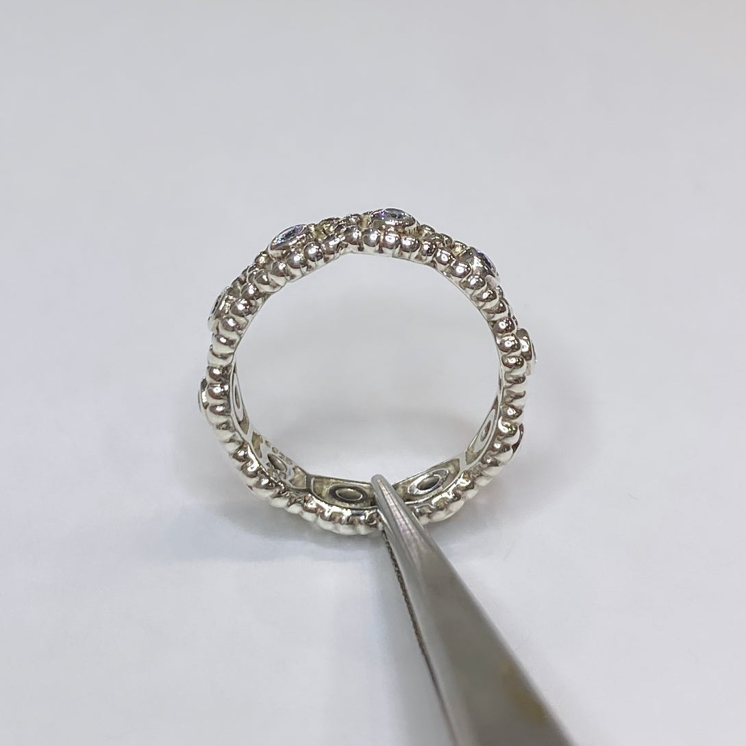Pandora Beaded Eternity Band With CZ
