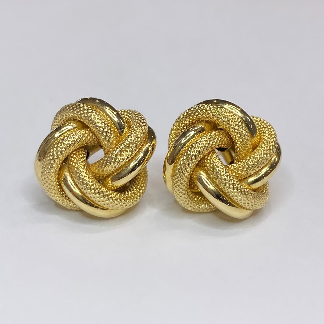 18k Knotted Post Earrings