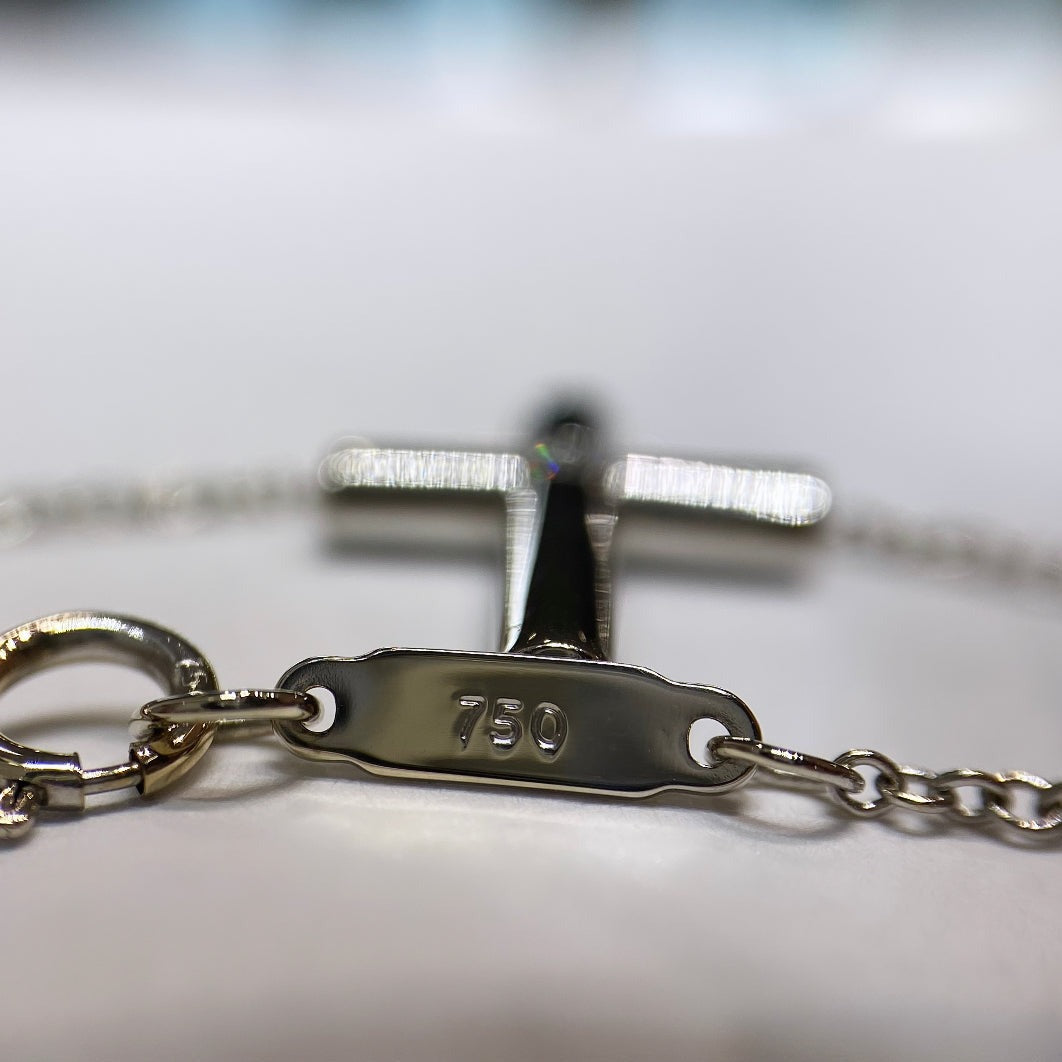 Tiffany & Co. 18k Diamond Cross Necklace