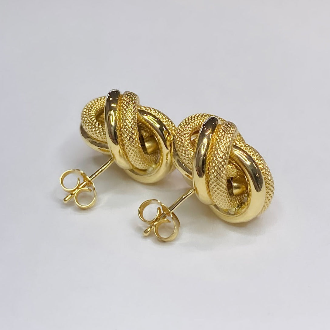 18k Knotted Post Earrings