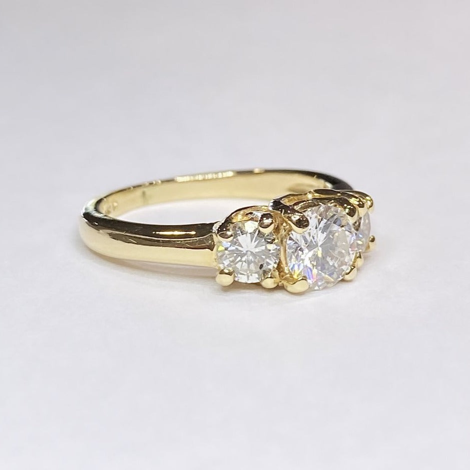 14k Three Stone Ring