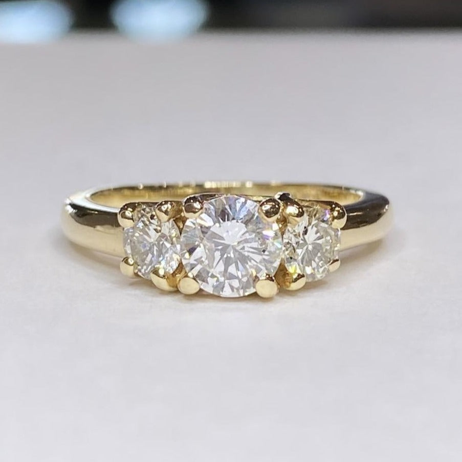 14k Three Stone Ring