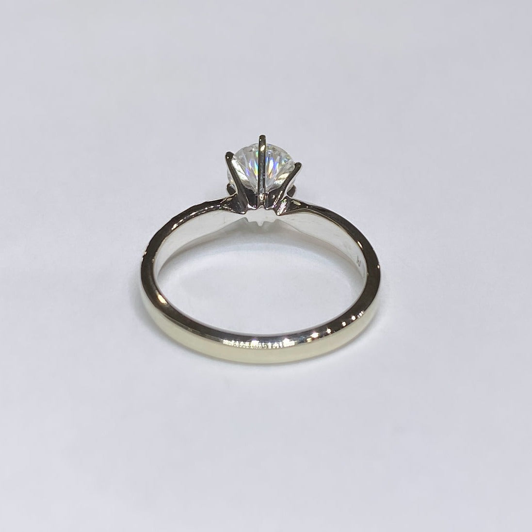 Moissanite Solitaire 14k White Gold