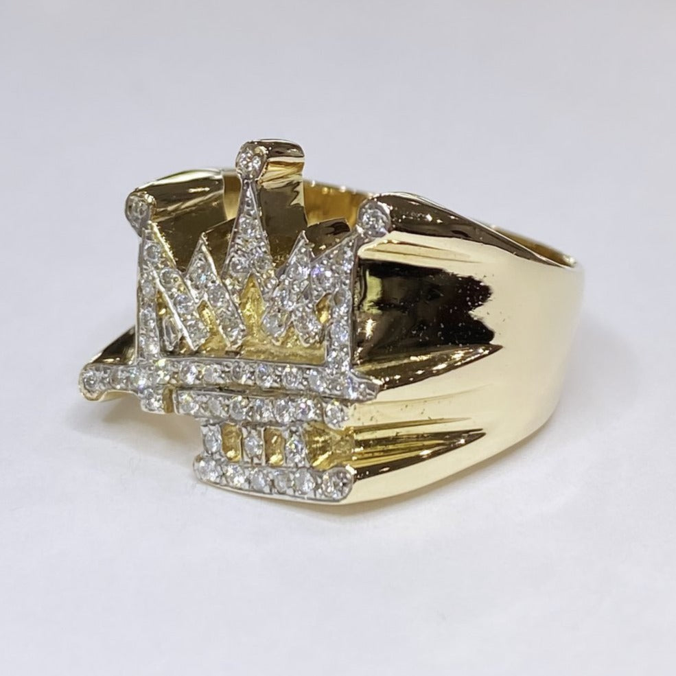 14k Diamond Crown Ring