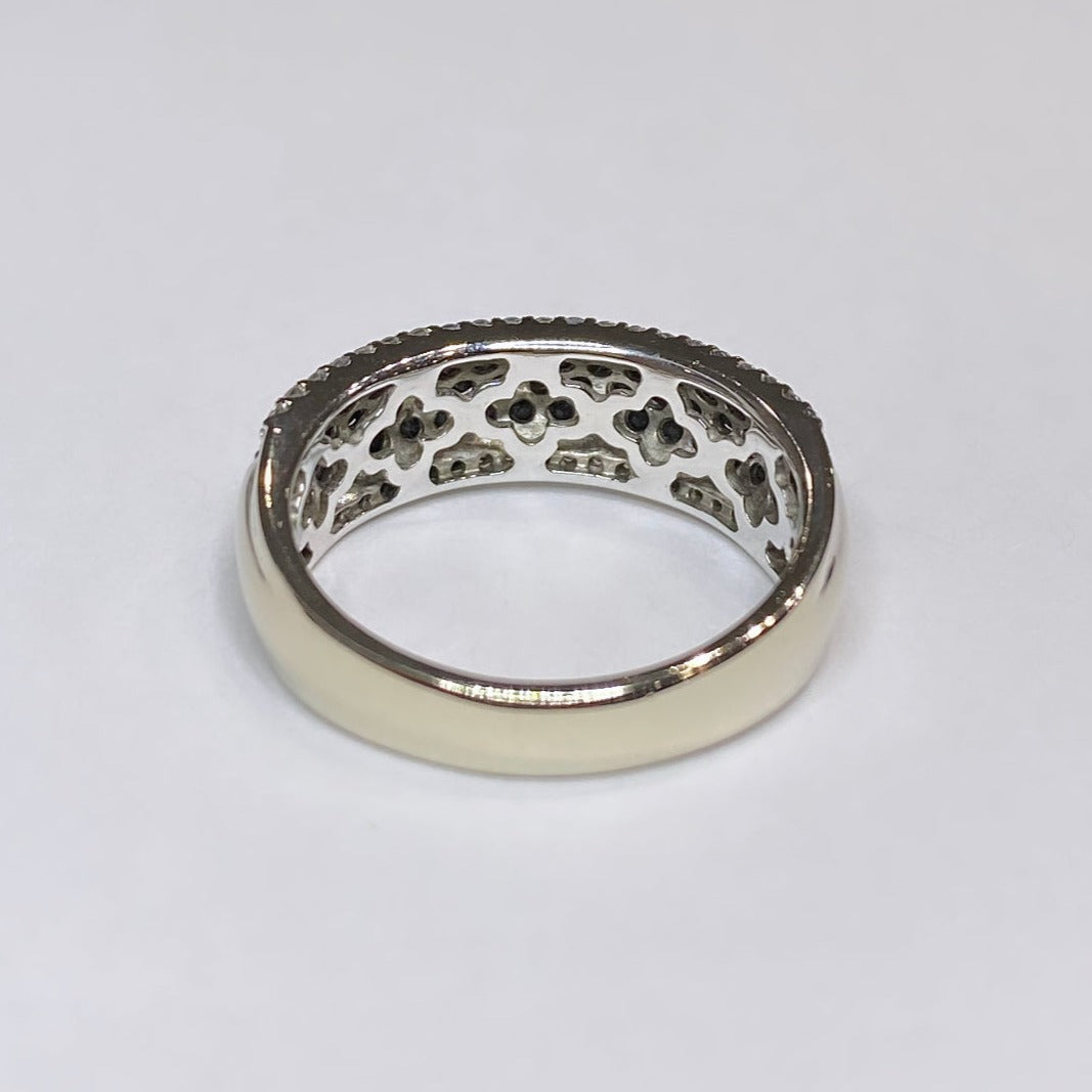 14K HJ Namdar Black & White Diamond Band