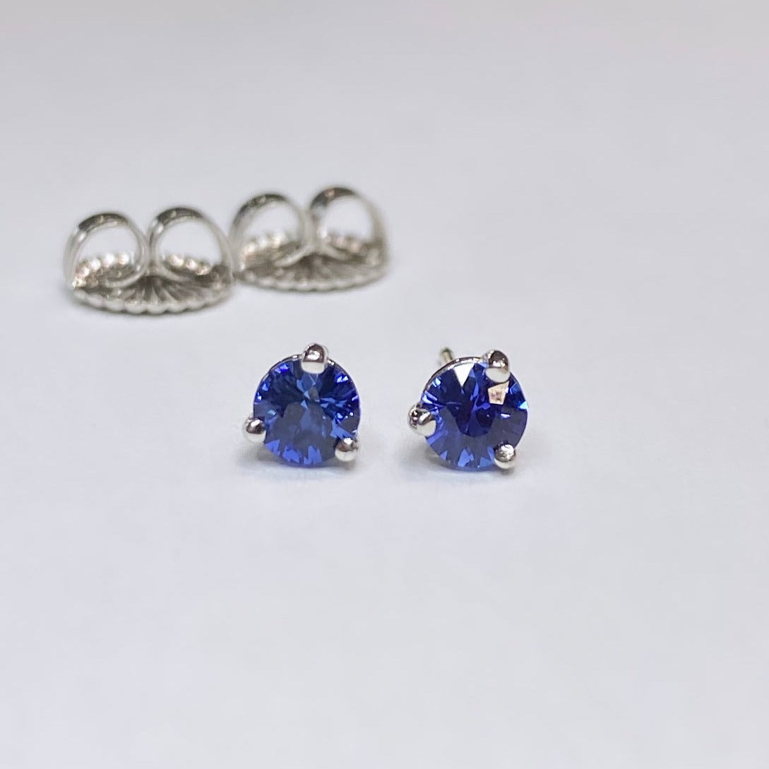 14k Small Tanzanite Stud Earrings