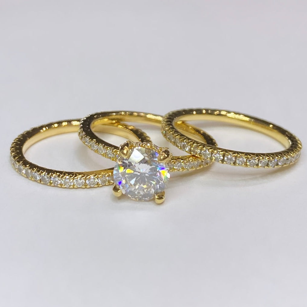 1.50ct Round Brilliant Diamond Bridal Set 18k