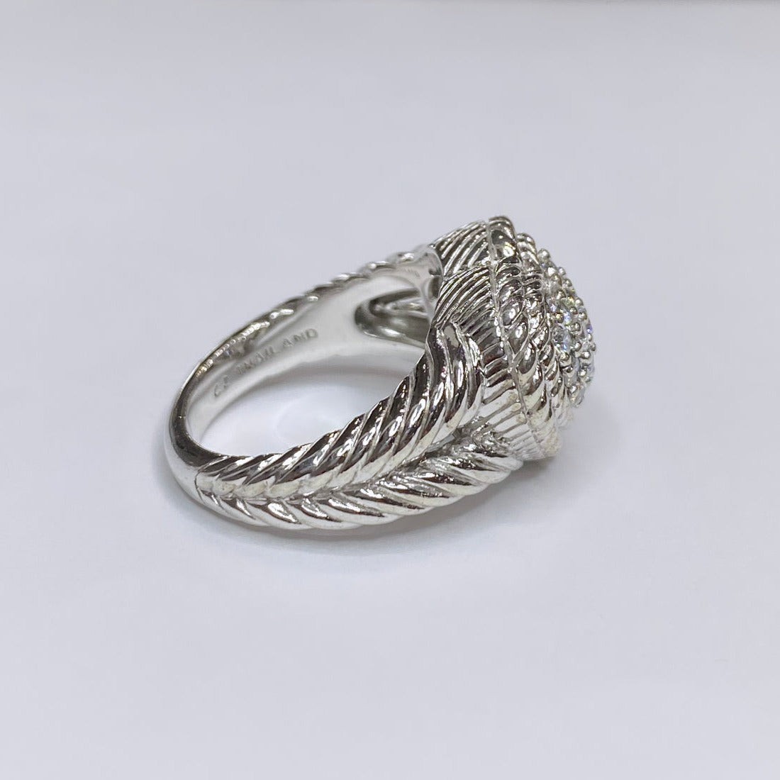 Judith Ripka Cluster Heart Ring 925