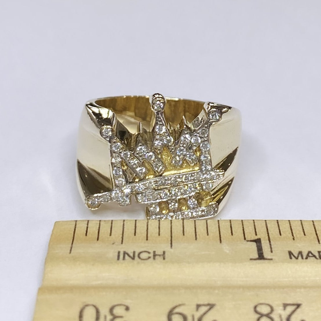 14k Diamond Crown Ring