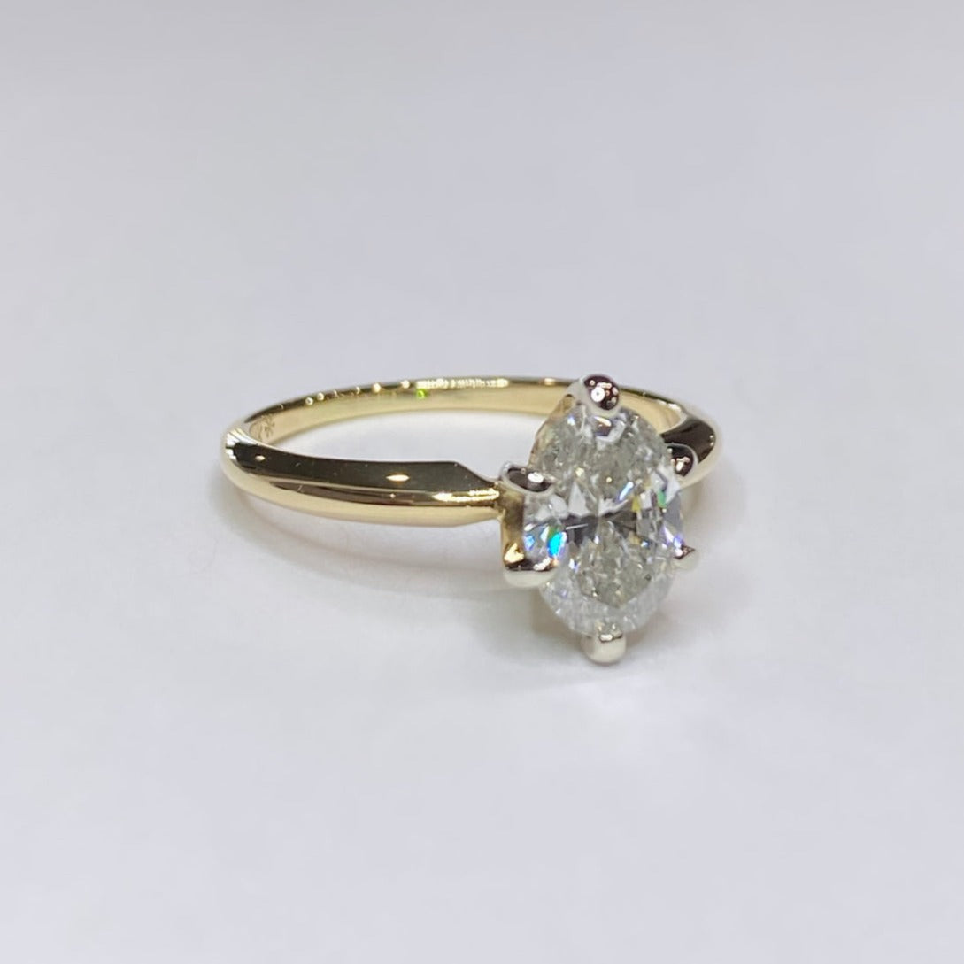 1ct Oval Shape Diamond Solitaire