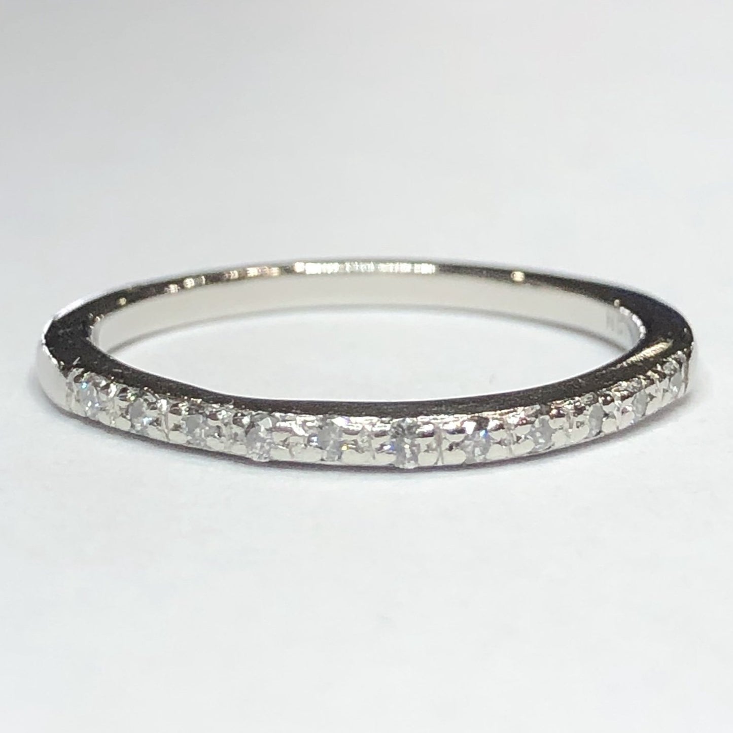 Palladium Thin Diamond Band