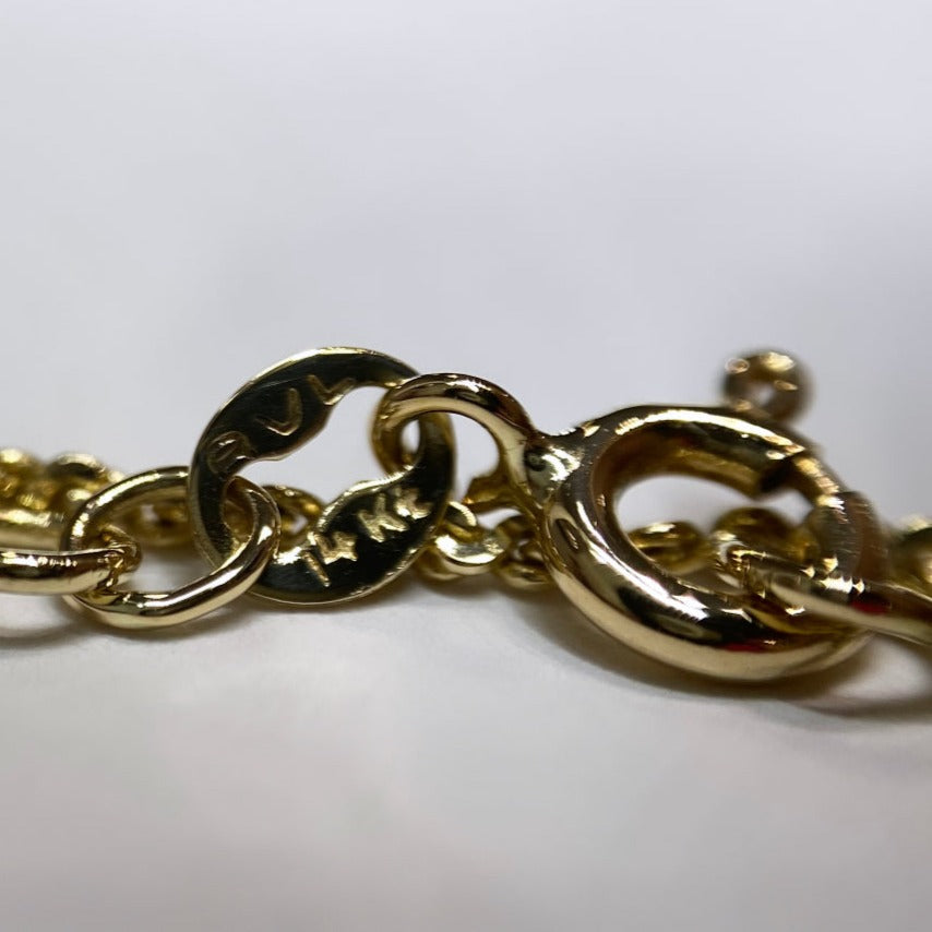 14k Thin Twisted Chain