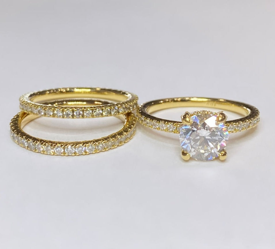 1.50ct Round Brilliant Diamond Bridal Set 18k