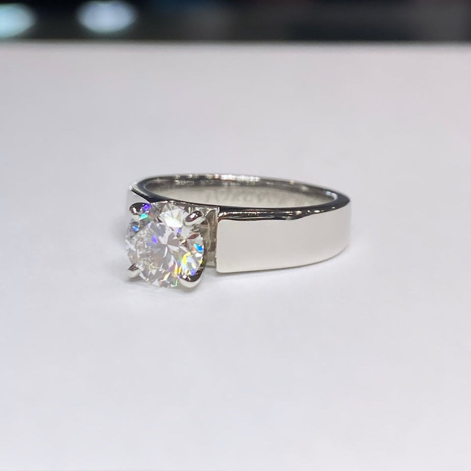 1ct G.I.A. Certified Round Brilliant Solitaire