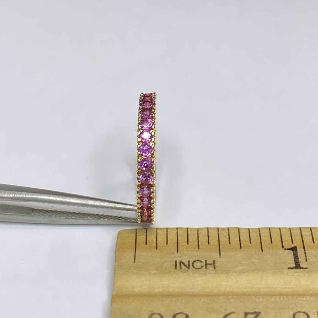 14k Pink Sapphire Eternity Band