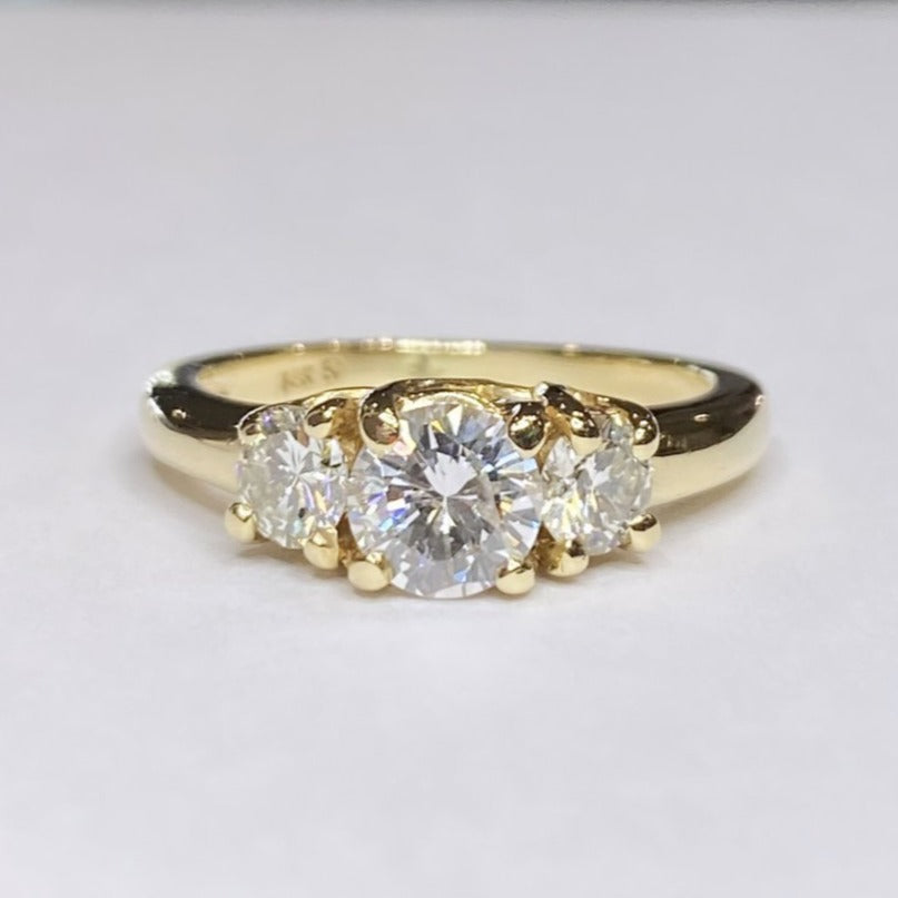 14k Three Stone Ring