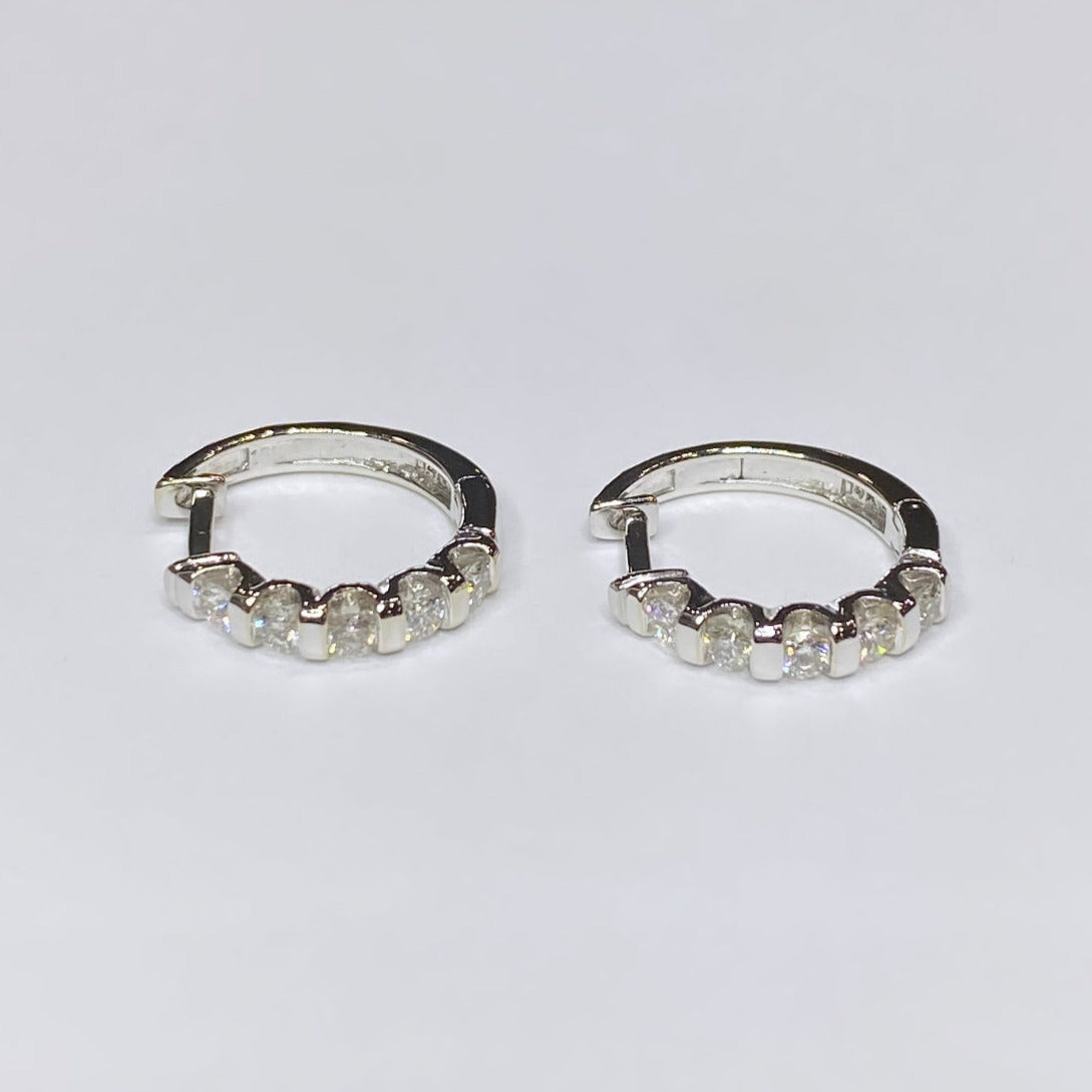 14k Tension-set Huggies