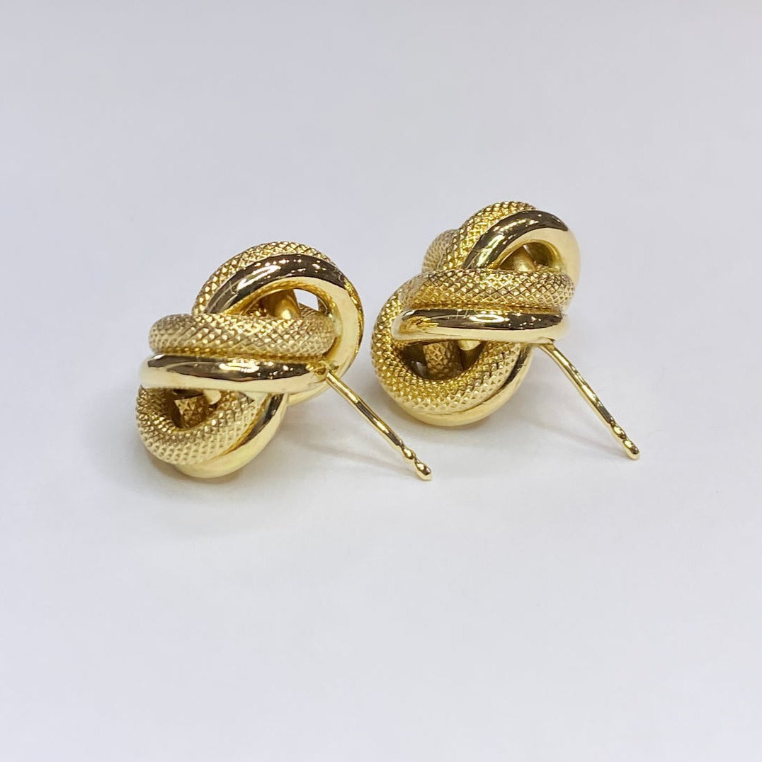18k Knotted Post Earrings