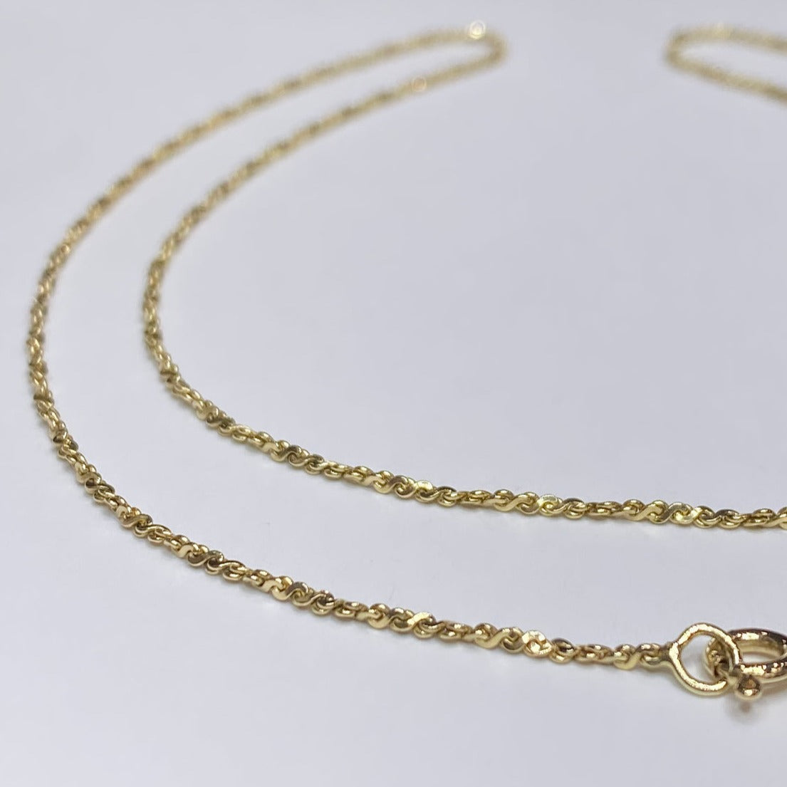 14k Thin Twisted Chain