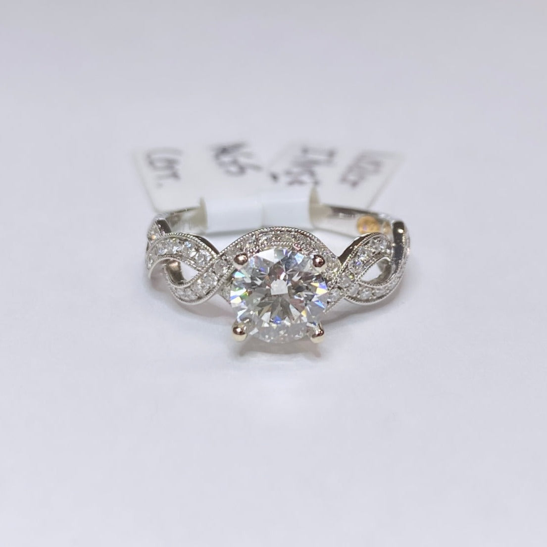 1.02ct Round Brilliant Hearts On Fire Ring 18k